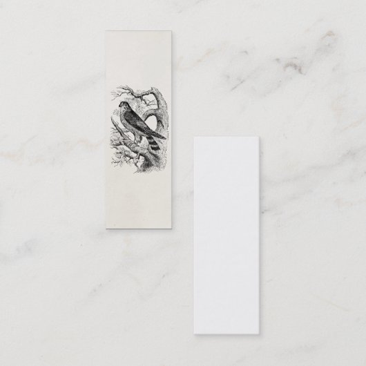 ヴィンテージのマーリンの《鳥》ハヤブサの鳥-鳥のテンプレートのブランク スキニー名刺 (正面/裏面)