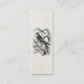 ヴィンテージのマーリンの《鳥》ハヤブサの鳥-鳥のテンプレートのブランク スキニー名刺 (正面)