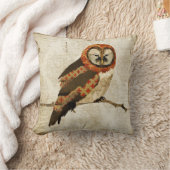 ヴィンテージのミイラのフクロウの   Mojoの枕 クッション (ブランケット)