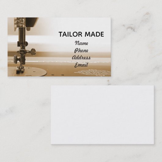 ヴィンテージのミシンのクローズアップのイメージ 名刺 (正面/裏面)