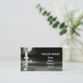 ヴィンテージのミシンのクローズアップのイメージ 名刺 (スタンド正面)