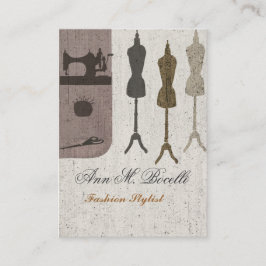 ヴィンテージのミシンの技術のファッションのマネキン 名刺