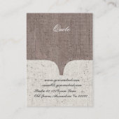 ヴィンテージのミシンの技術のファッションのマネキン 名刺 (裏面)