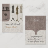 ヴィンテージのミシンの技術のファッションのマネキン 名刺 (正面/裏面)