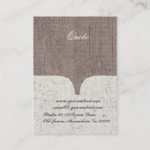 ヴィンテージのミシンの技術のファッションのマネキン 名刺 (裏面)