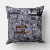 ヴィンテージのミシンの裁縫婦の装飾用クッション クッション (裏面)