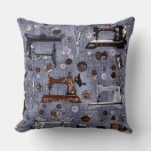 ヴィンテージのミシンの裁縫婦の装飾用クッション クッション (正面)