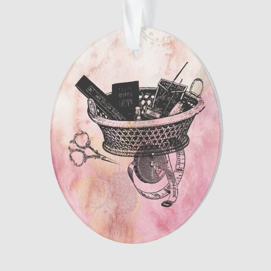ヴィンテージのミシン及び概念のオーナメント オーナメント (正面)