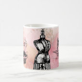 ヴィンテージのミシン及び概念のコーヒーカップ コーヒーマグカップ (中央)