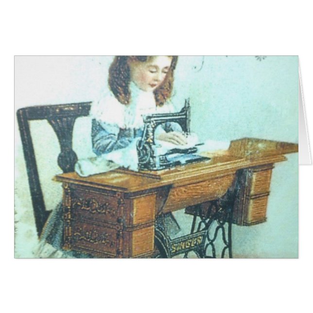 ヴィンテージのミシン (正面横)