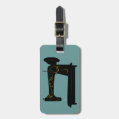 ヴィンテージのミシンIDのラベル ラゲッジタグ (正面縦)