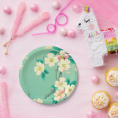 ヴィンテージのミズキの壁紙の紙皿 ペーパープレート (パーティー)