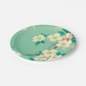 ヴィンテージのミズキの壁紙の紙皿 ペーパープレート (アングル)