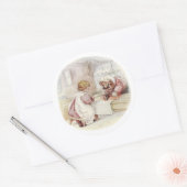 ヴィンテージのミセス・ティギー・ウィンクル・アイロン掛け洗濯物 ラウンドシール (封筒)