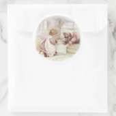 ヴィンテージのミセス・ティギー・ウィンクル・アイロン掛け洗濯物 ラウンドシール (バッグ)