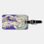 ヴィンテージのミュシャのアールヌーボーの劇場の女性Bernhardt ラゲッジタグ (正面横)