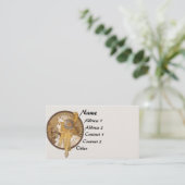 ヴィンテージのミュシャの女性名刺 名刺 (スタンド正面)