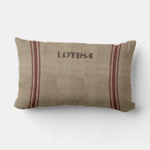 ヴィンテージのムギ袋枕 ランバークッション (裏面)