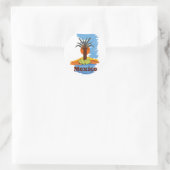 ヴィンテージのメキシカンの手のひらTシャツ ラウンドシール (バッグ)