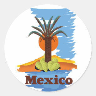 ヴィンテージのメキシカンの手のひらTシャツ ラウンドシール