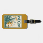 ヴィンテージのメキシコの火山イラストレーション ラゲッジタグ (正面横)