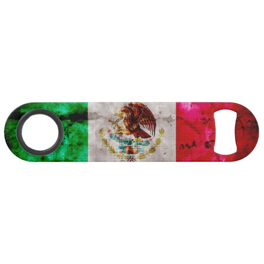ヴィンテージのメキシコの風化させた旗 スピード栓抜き (正面(横))