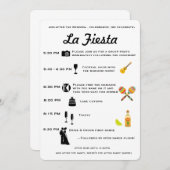 ヴィンテージのメキシコ結婚式またはフェスタプログラムタイムライン プログラム (正面/裏面)