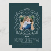 ヴィンテージのメリークリスマスの写真 シーズンカード (正面/裏面)
