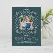 ヴィンテージのメリークリスマスの写真 シーズンカード (スタンド正面)