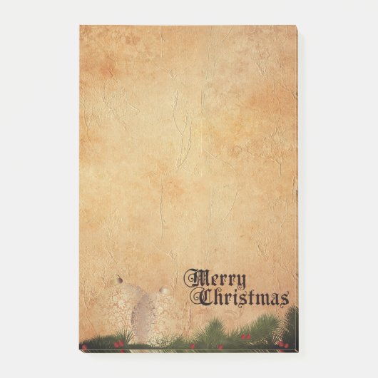 ヴィンテージのメリークリスマス ポストイット (正面)