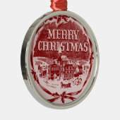 ヴィンテージのメリークリスマス メタルオーナメント (右)