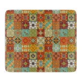 ヴィンテージのモザイクタラベラのオーナメント カッティングボード (正面)