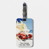 ヴィンテージのモナコ旅行カスタムな荷物のラベル ラゲッジタグ (裏面縦)