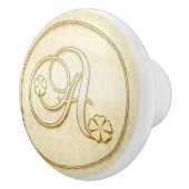 ヴィンテージのモノグラムの大文字A セラミックノブ (右)