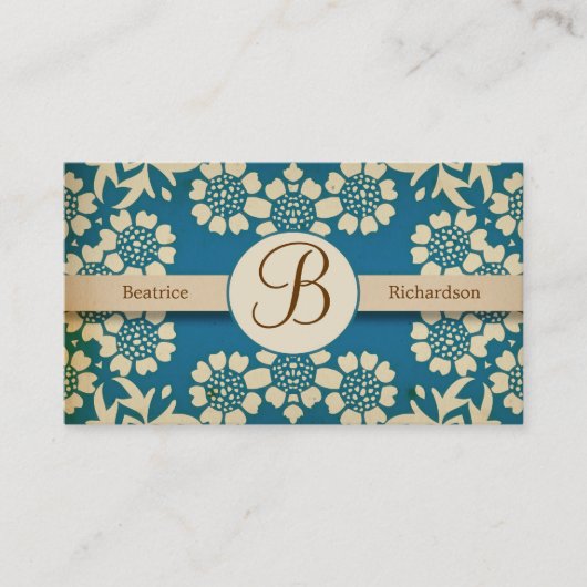 ヴィンテージのモノグラムの専門の名刺 名刺 (正面)