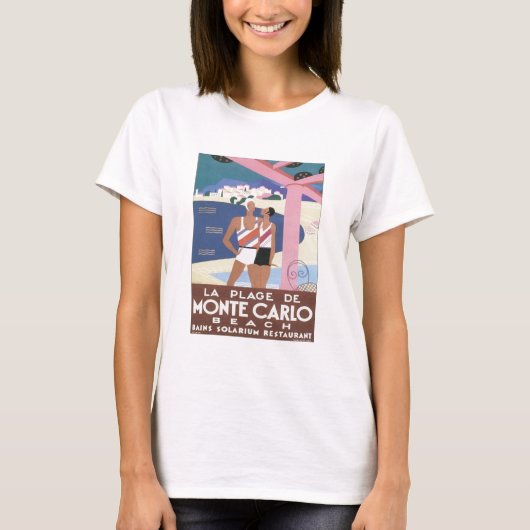 ヴィンテージのモンテカルロのビーチ Tシャツ (正面)