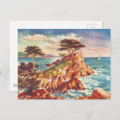 ヴィンテージのモンテレーの海岸線のカリフォルニアの観光事業米国 ポストカード (正面/裏面)