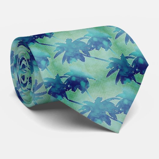 ヴィンテージのヤシの木のパターン ネクタイ (ロール)