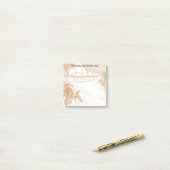 ヴィンテージのヤシの木のビーチエッチング編集可能スティッキー ポストイット (デスク上)