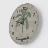 ヴィンテージのヤシの木 ラージ壁時計 (傾斜)