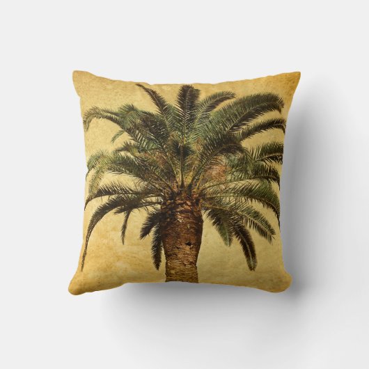 ヴィンテージのヤシの木-熱帯カスタマイズテンプレート クッション (裏面)