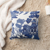 ヴィンテージのヤナギパターン クッション (ブランケット)