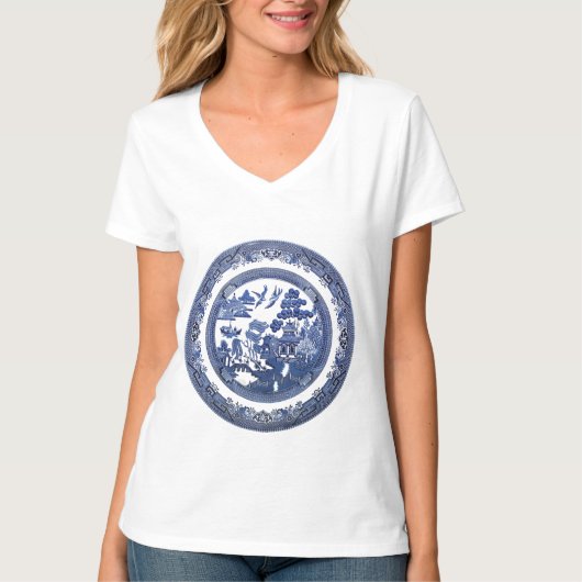 ヴィンテージのヤナギパターン Tシャツ (正面)