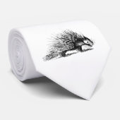 ヴィンテージのヤマアラシのイラストレーション- 1800'sヤマアラシ ネクタイ (ロール)