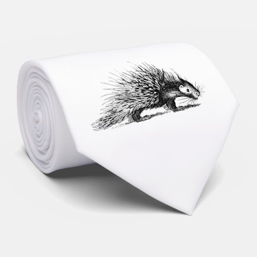 ヴィンテージのヤマアラシのイラストレーション- 1800'sヤマアラシ ネクタイ (ロール)