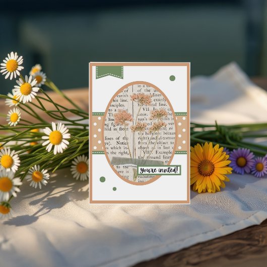 ヴィンテージのヤロー 詳細は裏側 誕生日 招待状