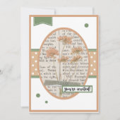 ヴィンテージのヤロー 詳細は裏側 誕生日 招待状 (正面)