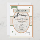 ヴィンテージのヤロー 詳細は裏側 誕生日 招待状 (裏面)