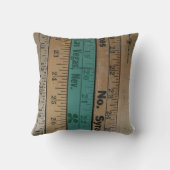 ヴィンテージのヤード尺の枕 クッション (裏面)