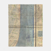 ヴィンテージのユタのビーチの攻撃開始日の侵入Map (1944年) フリースブランケット (正面)